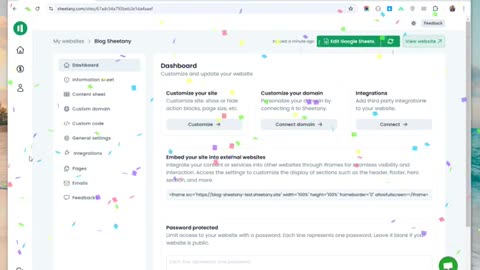 Sheetany - Google Sheets to Website in minutes
