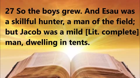 The different characters of Jacob and Esau.