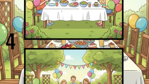 Fun Garden Party 🌸🥳 | Can You Spot the Differences? 👀✨