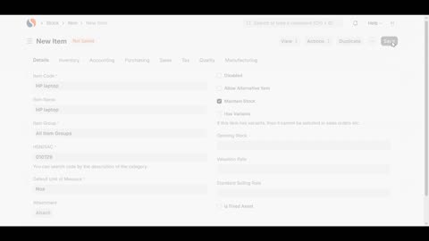 How to Change Item Naming Series in ERPNext (Stock Settings)