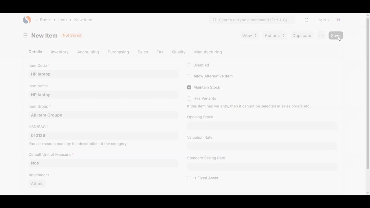 How to Change Item Naming Series in ERPNext (Stock Settings)