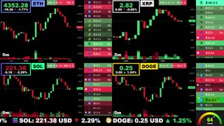 🟢 Ethereum, XRP, Solana, and Dogecoin | LIVE Crypto Prices & Charts 24/7 🔴