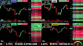 🟢 Ethereum, XRP, Solana, and Dogecoin | LIVE Crypto Prices & Charts 24/7 🔴