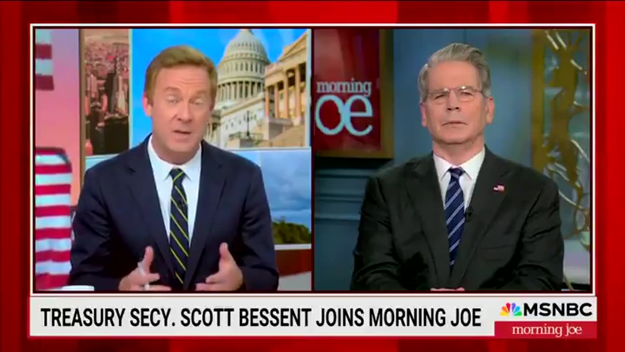MSNBC Host Jonathan Lemire Awkwardly Fails to Corner Scott Bessent About Fed Chair Jerome Powell