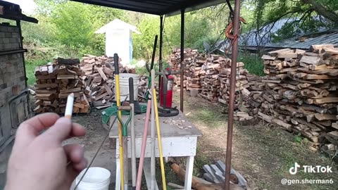 Gen. Sherman - Long day splitting all that wood