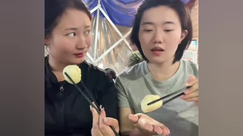 Girls Fighting for food