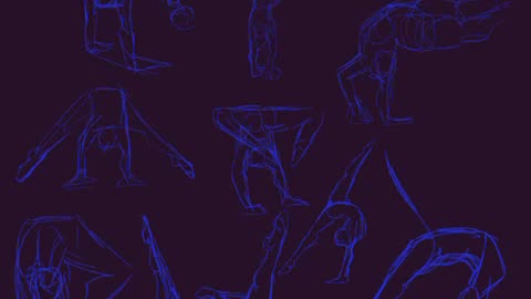 Handstand pose scribbles