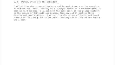 L M CASTRO, Sworn In For The Defendant, 114th To Testify