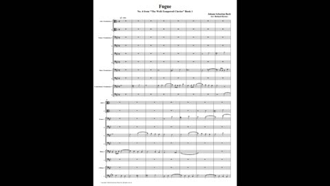 J.S. Bach - Well-Tempered Clavier: Part 1 - Fugue 04 (Trombone Choir)
