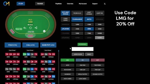 A Study Date with Mate: PLO 30bb BB ante