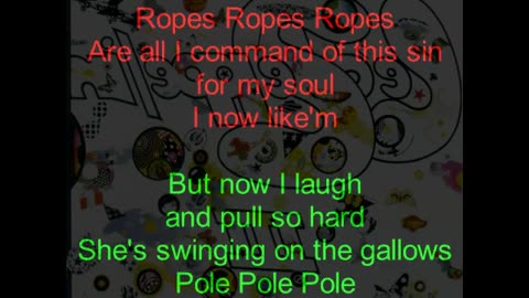 Led Zeppelin III #6 Gallows Pole (backward lyrics in red)