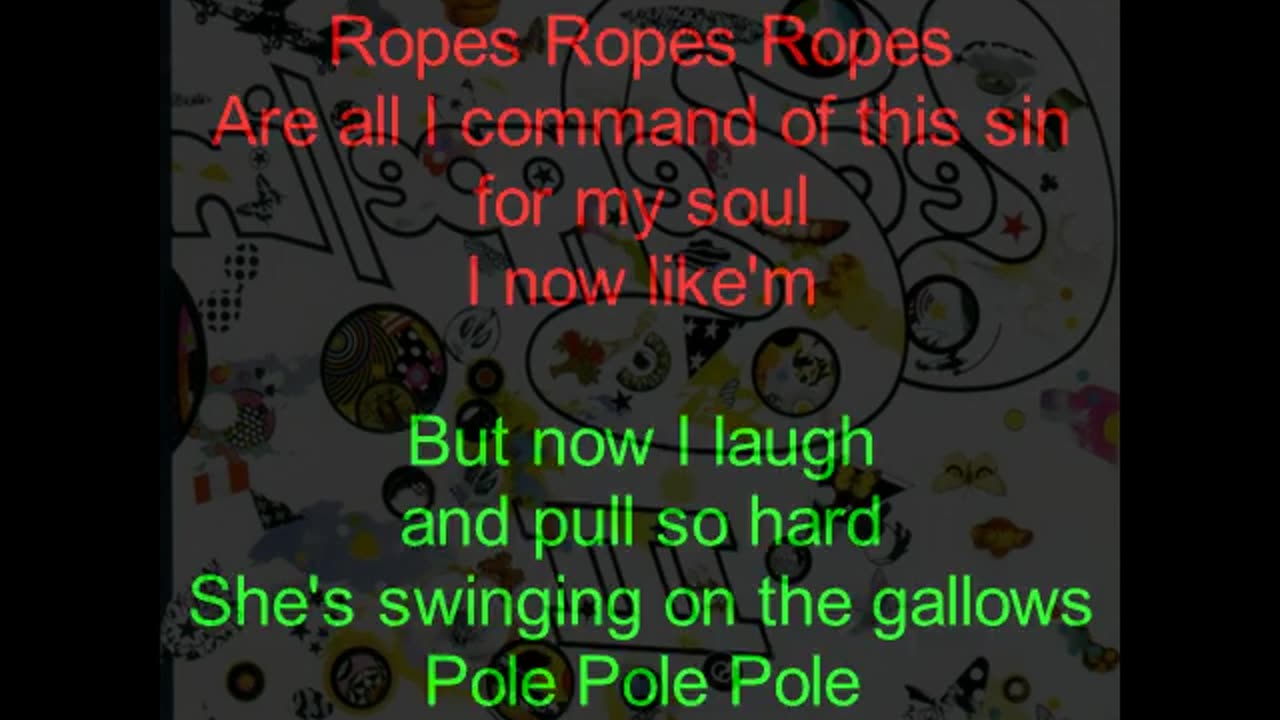 Led Zeppelin III #6 Gallows Pole (backward lyrics in red)