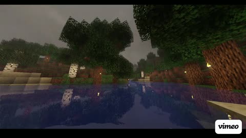 Minecraft shaders with rain & thunder calming video