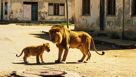 Woman Catches Lion Dragging Heavy Bag, What Happens Next Is Shocking
