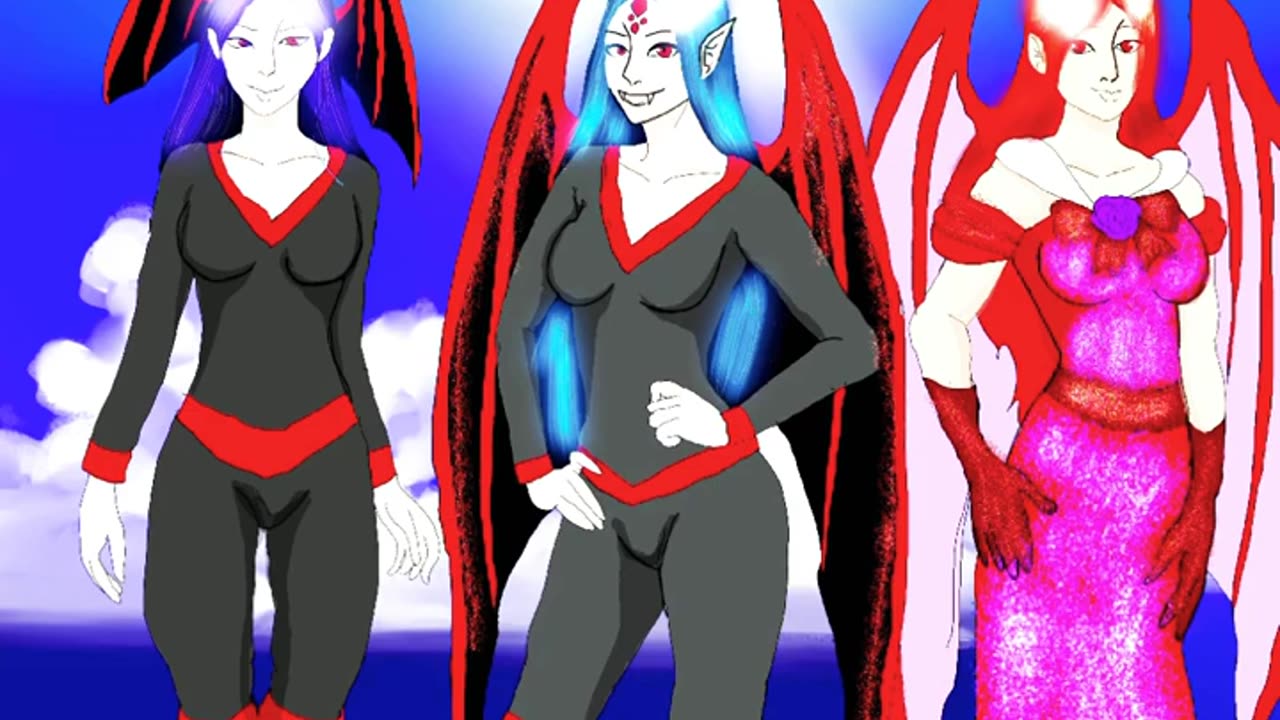 Oc speedpaint the three hurricane sisters