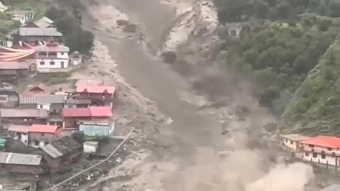 A landslide from the mountains in India destroyed the city in seconds.
