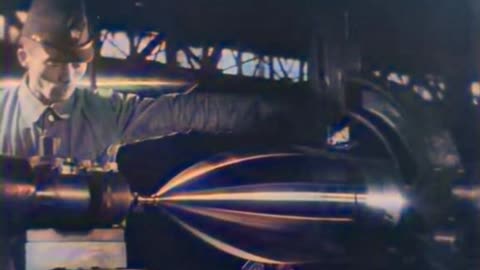 Wartime shell production 1940 ⚙️🏭 #ColourizedFootage-1