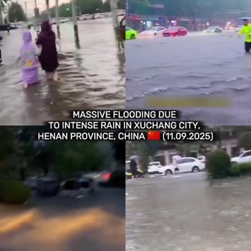 🌊Massive flooding due to intense rain in Xuchang City, Henan Province, China 🇨🇳 (11.09.2025)