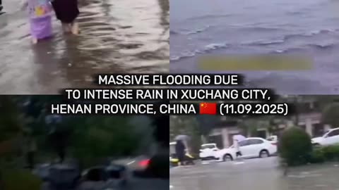 🌊Massive flooding due to intense rain in Xuchang City, Henan Province, China 🇨🇳 (11.09.2025)