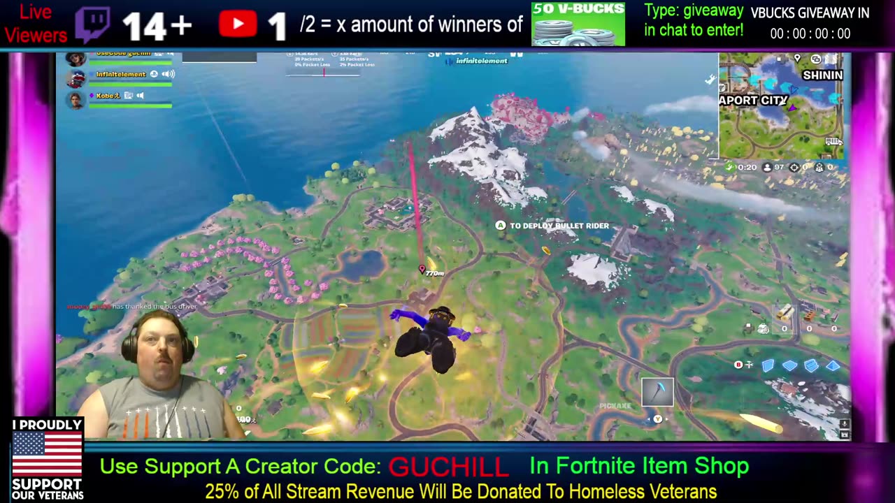 Fortnite Giveaway 50 Vbucks to Several Winners Every 60 Minutes