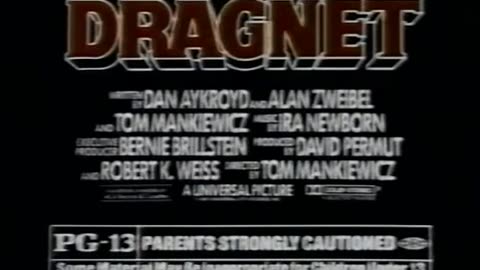 "Dragnet" Movie Trailer TV Commercial from 1987 with Tom Hanks & Dan Aykroyd
