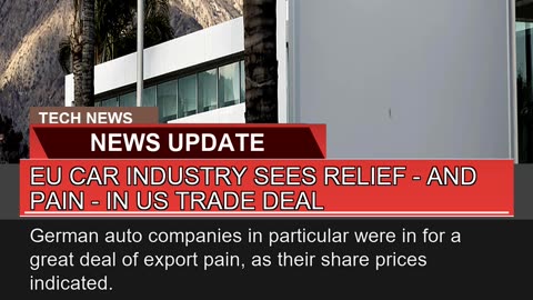 EU Car Industry Sees Relief and Pain in US Tra