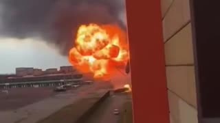 Gas station explodes