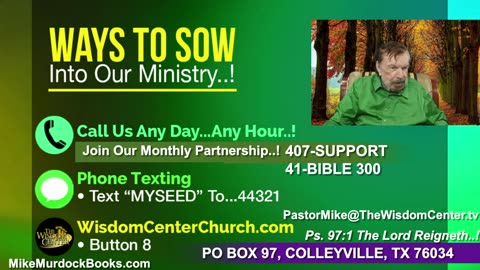 Re-Air: Mike Murdock School of Ministry...!!!