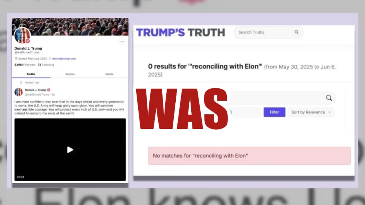 Fact Check: President Trump Did NOT Post On Truth Social That He is 'Open to reconciling with Elon'