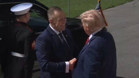 President Trump Greets the President of the Republic of Poland