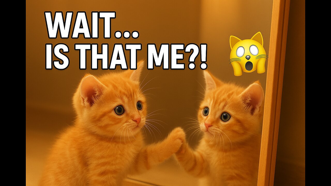 Mind-Blowing Cat Optical Illusion 😻✨ | Cutest Kitten Mirror Trick Ever!