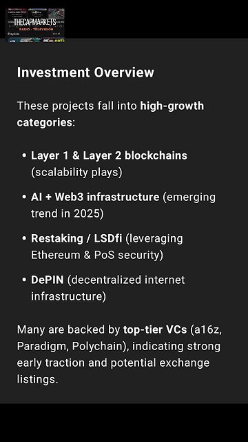 L1 AND L2 BLOCKCHAIN : CRYPTO PROJECTS 2025