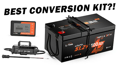Upgrade Your Gold Cart to the New Battery that Lasts over 4000 Re-Charges Easily with LiTime