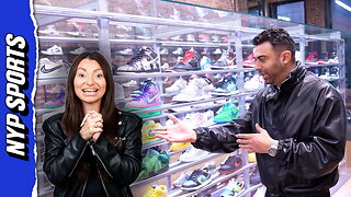 Joe La Puma shows off EXCLUSIVE sneakers at Flight Club NYC!