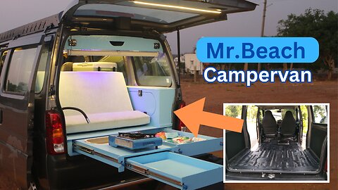 Affordable Fun campervan Mr.Beach | India | Suzuki EECO converted to Comfortable Campervan