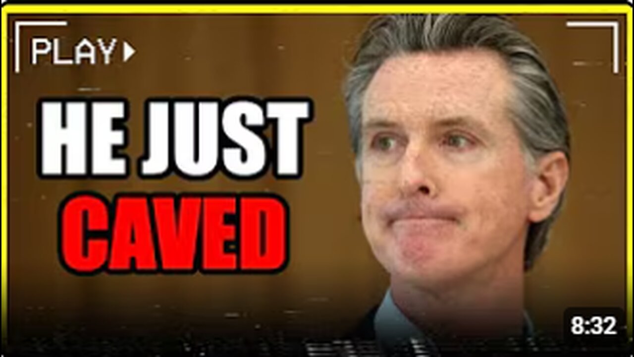 Newsom just SURRENDERED to Trump.