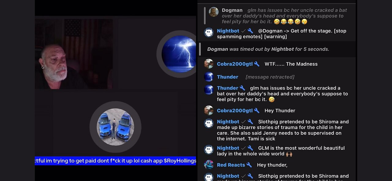 Thunder Lies to Flex (he didn’t know we had the screenshot tho)