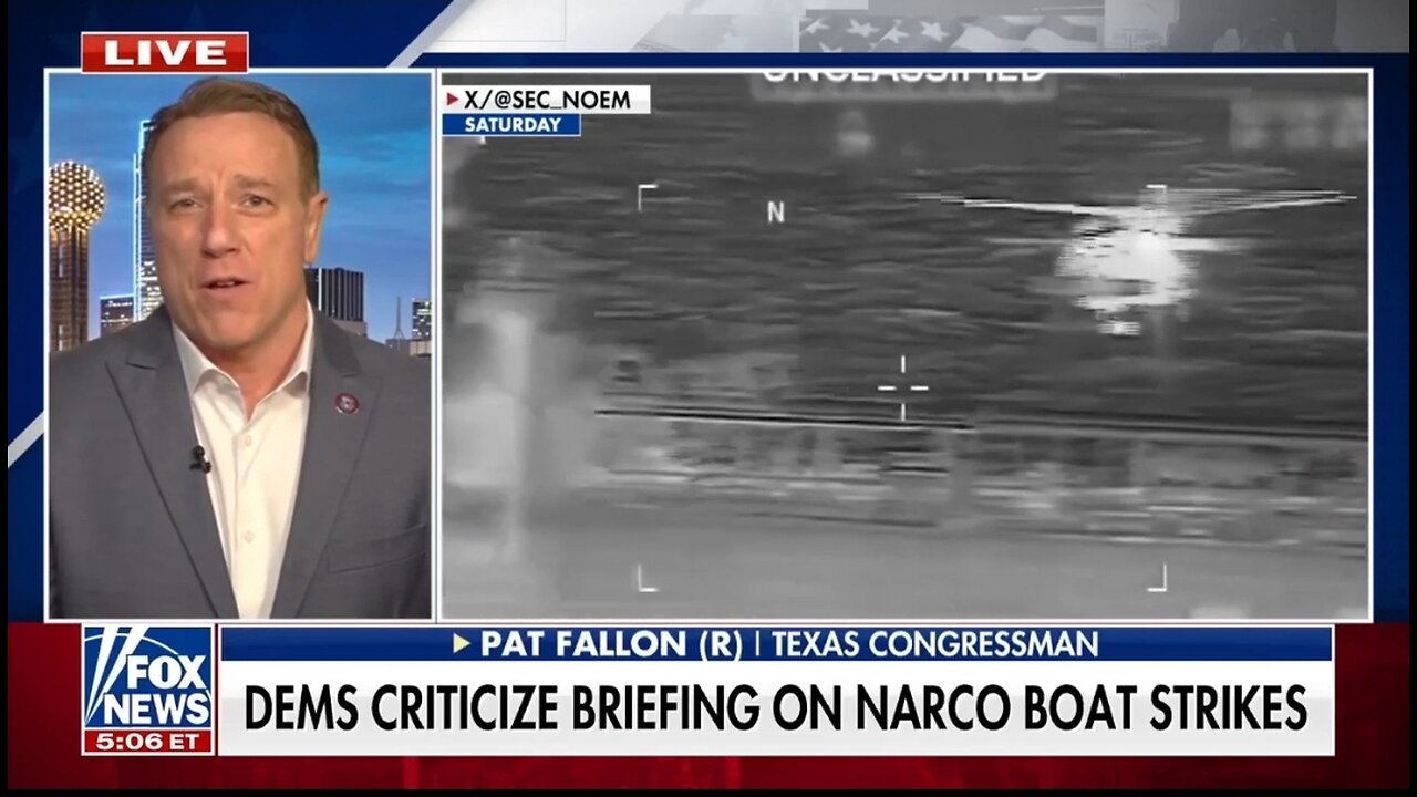 Rep Pat Fallon: Dems Complaining About Narco Terrorist Strikes Is Partisan Garbage