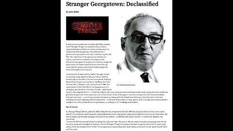 MKULTRA at Georgetown with Jo Patti Munisteri.