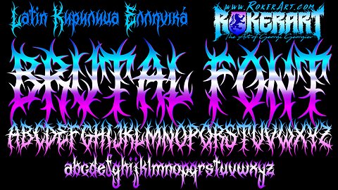 Brutal Font for Death, Black, Thrash Metal style Logo Design!