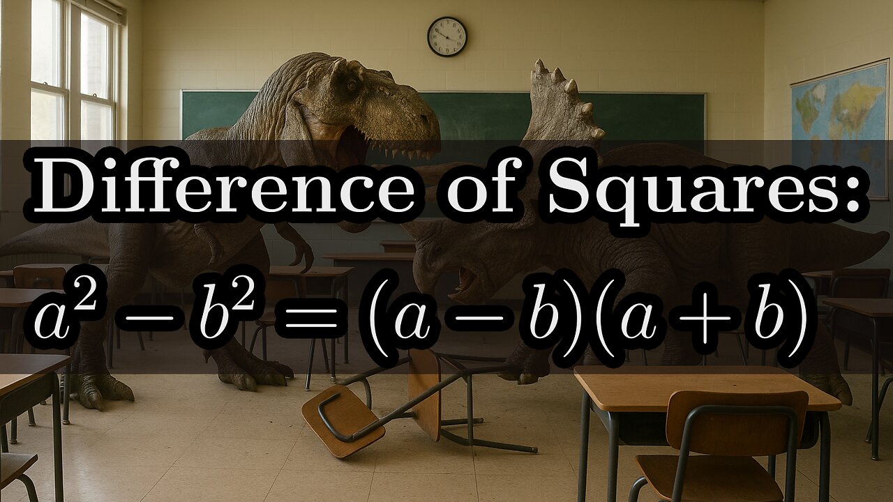 Math teacher EXPLAINS difference of squares formula with EXAMPLES