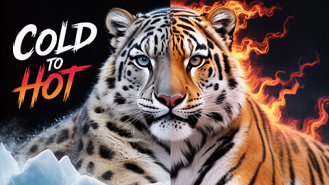 Cat transformation is ice big cat and polar bear transform in to big fire bear