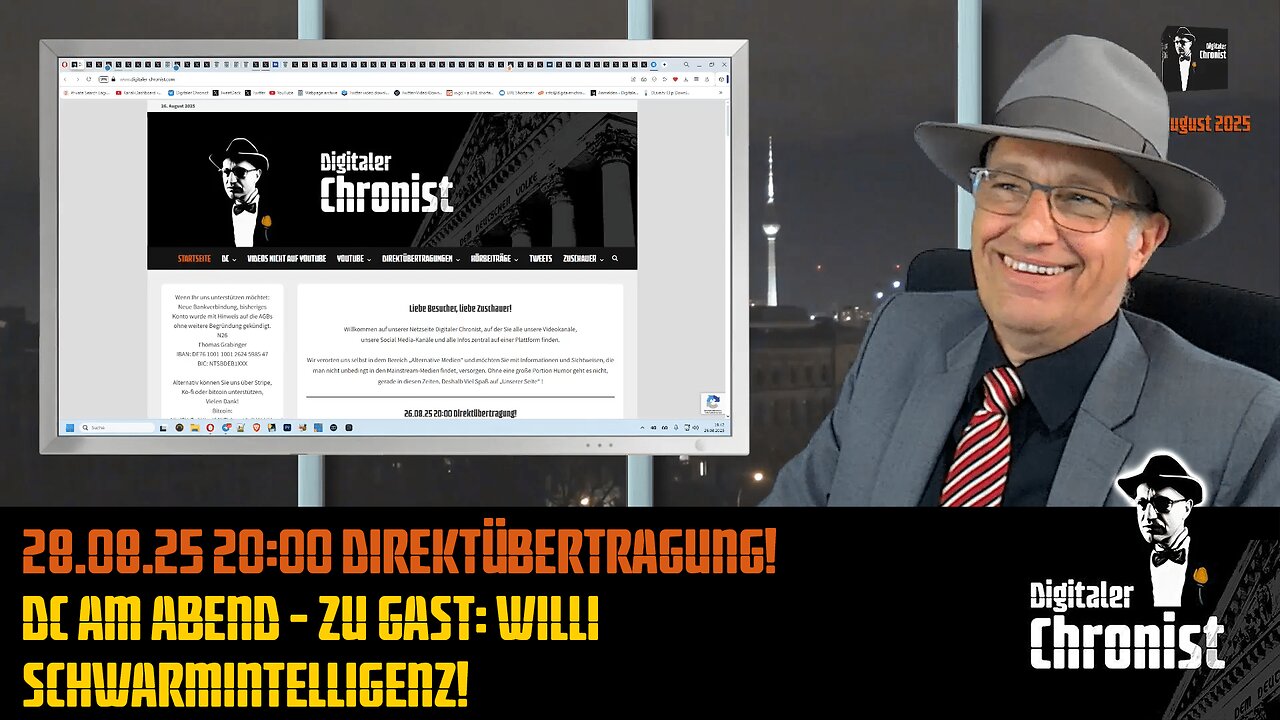 Aufzeichnung vom 28.08.25 DC am Abend - Zu Gast: Willi - Schwarmintelligenz!