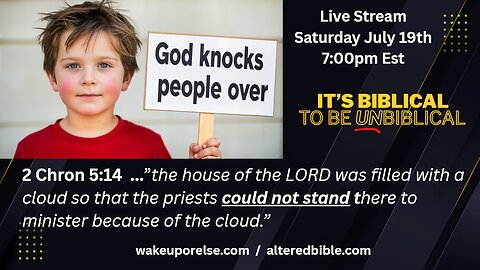 God knocks people over - It's biblical to be UNbiblical