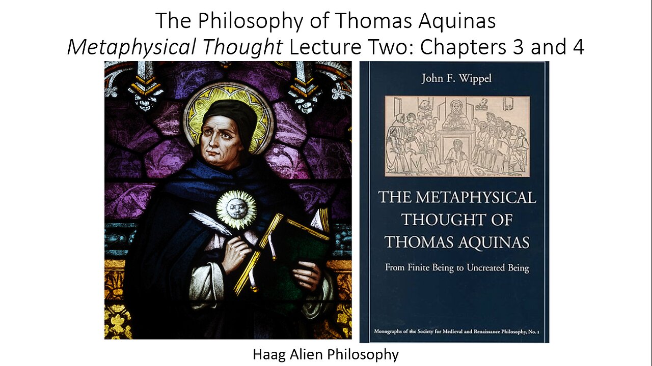 The Metaphysical Thought of Thomas Aquinas Lecture 2 Participation in Being