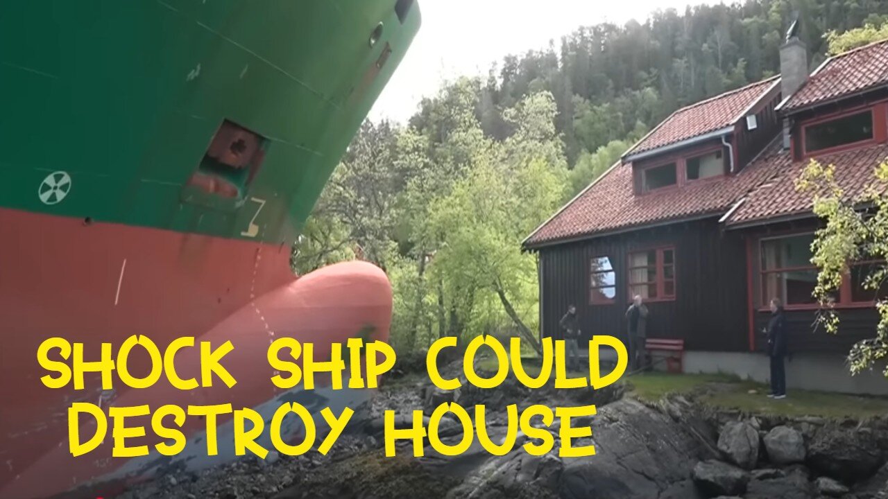 Norwegian man was SHOCKED after waking up to see a cargo ship near his home!