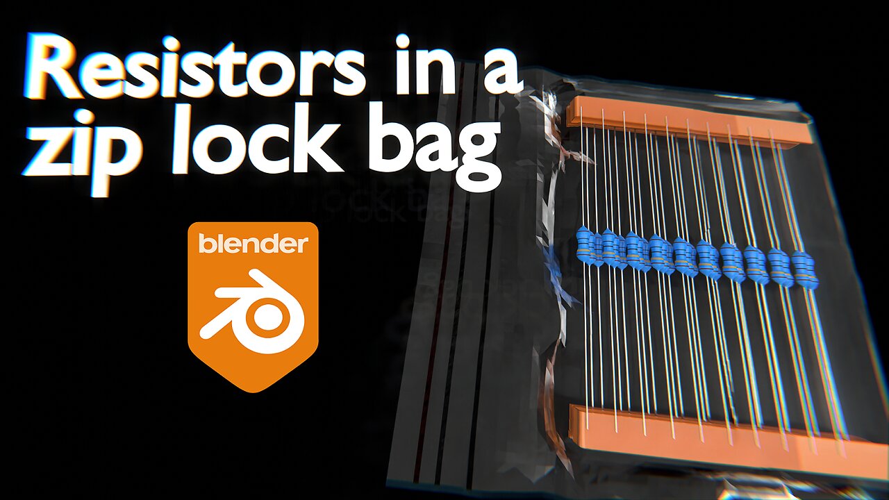 Modelling process of resistors in a zip lock bag Blender 3D