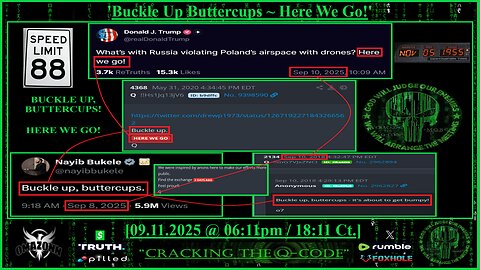"CRACKING THE Q-CODE" ~ 'Buckle Up Buttercups ~ Here We Go!'