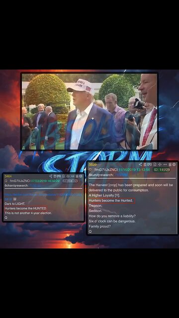 Trump Stating Q Post Hunters Become The Hunted