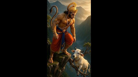 हनुमान जी ने गाय को बचाया। Hanuman ji saves Cow । #hanuman #ytshorts #shorts #bajrangbali #viral